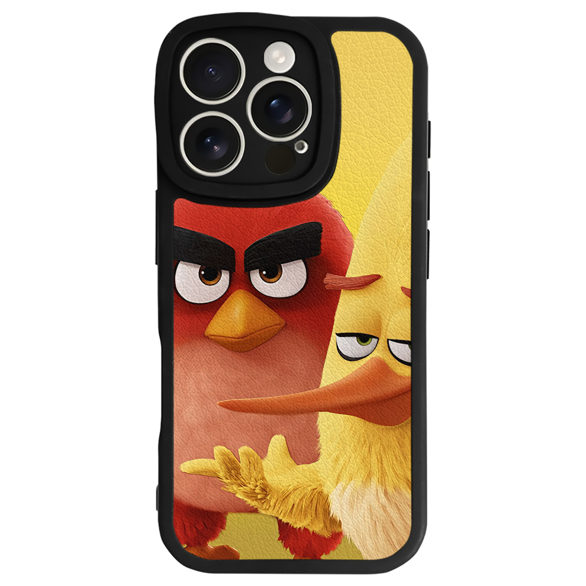 （画像用） Angry Birds アングリーバード 【iPhone 16シリーズ対応】シリコンスマホケース（レザー調） 材質：シリコン